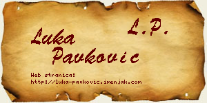 Luka Pavković vizit kartica